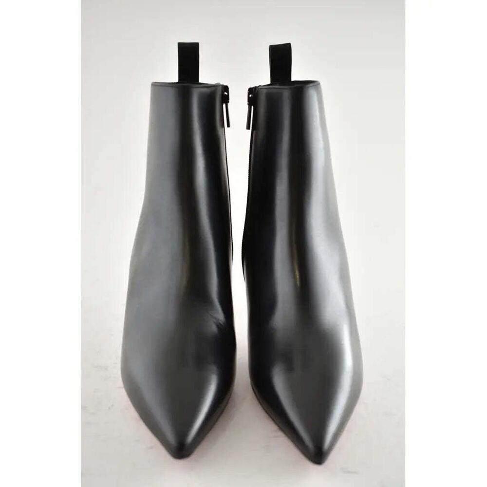 Christian Louboutin Epic Booty 70 Black Calf Leather Zipper Heel Ankle Boot 37.5 - Picture 5 of 12